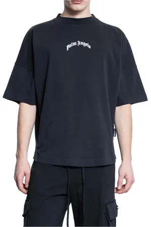 Palm Angels Top, Herre, Sort, S, Uld, Buet Logo T-shirt Sort