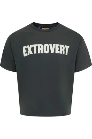 GALLERY DEPT. Top, Herre, Grå, S, Bomuld, Black Logo Print T-shirt