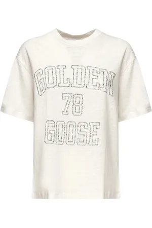 Golden Goose Top, Dame, , XS, Linned, Linned Crew Neck Front Print T-shirt