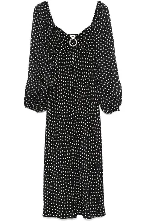RIXO London Kjole, Dame, Sort, XS, Sort Shirred Panel Kjole