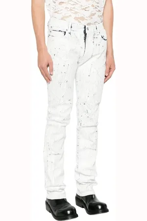 Maison Margiela Jeans, Herre, Hvid, W34, Hvid Klassiske Fem-Lomme Jeans