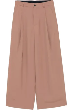 DRIES VAN NOTEN Bukser, Herre, Brun, S, Terracotta Brun Bukser med Skjult Lukning