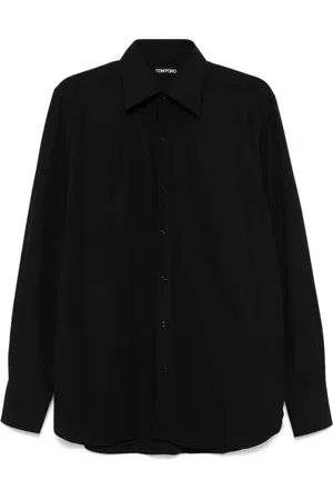 Tom Ford Skjorte, Herre, Sort, 2XL, Klassisk Skjorte med Knapper