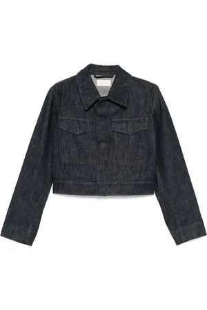 LEMAIRE Jakke, Dame, Blå, S, Denim, Indigo Klassisk Denimskjorte med Krave