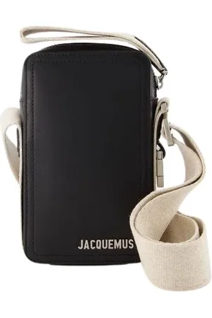 Jacquemus Taske, Herre, Sort, ONE SIZE, Bomuld, Le Cuerda Vertical Taske