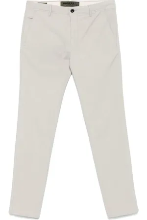 Incotex Bukser, Herre, Grå, W34, Lys Grå Knappet Jeans med Lommer