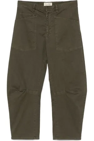 NILI LOTAN Jeans, Dame, Grøn, S, Khaki Bæltede Lommebukser