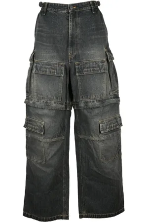 Balenciaga Jeans, Dame, Sort, XS, Bomuld, Cargo jeans i 100% bomuld