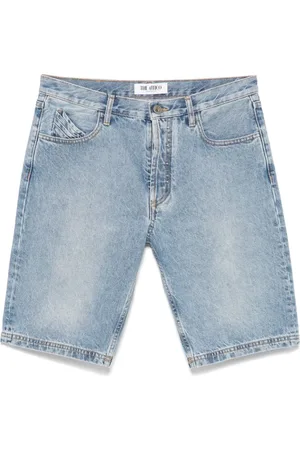 The Attico Shorts, Dame, Blå, W26, Denim, Sky Broderet Logo Denim Shorts