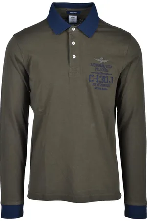 Aeronautica Militare Top, Herre, Grøn, 4XL, Bomuld, Militærstil Bomuldspolo