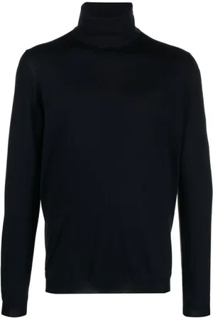GOES BOTANICAL Strik, Herre, Blå, 2XL, Uld, Botanisk Sweater i Marineblå