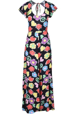 Moschino Kjole, Dame, Flerfarvet, XS, Lang kjole med lynlåslukning