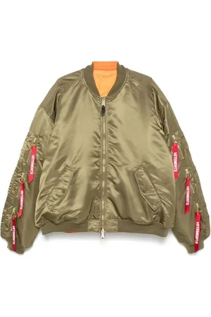 Vetements Jakke, Herre, Grøn, S, Uld, Khaki Polstret Cargo Jakke Vendbar Stil