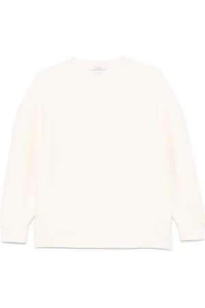 Max Mara Strik, Dame, Hvid, S, Uld, Ivory Uld-Kashmir Strik Crew Neck Sweatshirt