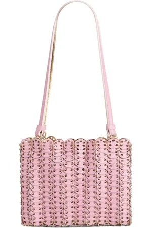 Paco rabanne Taske, Dame, Lyserød, ONE SIZE, Uld, Rosa Skuldertaske Stilfuld Dobbelt Strop