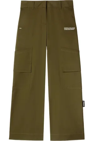 OFF-WHITE Bukser, Dame, Grøn, 2XS, Olivengrønne Cargo Bukser