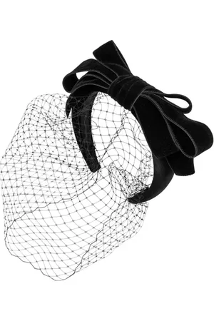 Jennifer Behr Tilbehør, Dame, Sort, ONE SIZE, Uld, Sort Voile Bue Hårtilbehør