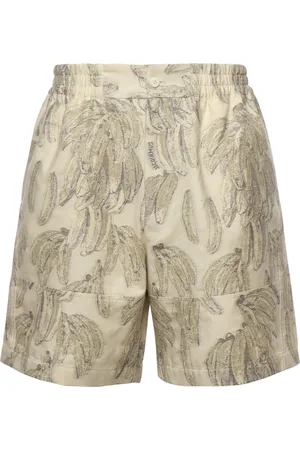 Jacquemus Shorts, Herre, , L, Bomuld, Jacquard Bomuld Wide Leg Shorts