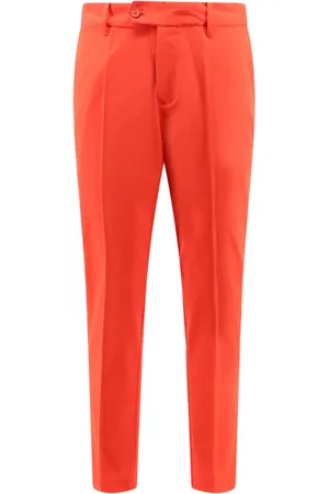 J Lindeberg Bukser, Herre, Rød, W33, Polyester, Røde Bukser Lynlås og Knaplukning