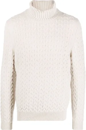 FEDELI Strik, Herre, , 3XL, Uld, Cable Strik Rullekrave Trøje