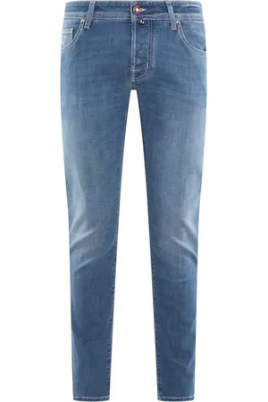Jacob Cohen Jeans, Herre, Blå, W33, Super Slim Fit Herre Bukser