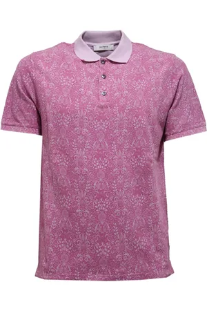 ALPHA STUDIO Top, Herre, Lilla, M, Bomuld, Farvet bomulds t-shirt i lillac/fuxia