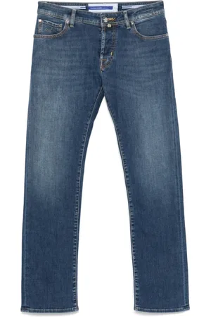 Jacob Cohen Jeans, Herre, Blå, W35, Indigo Blå Klassiske Fem Lomme Jeans