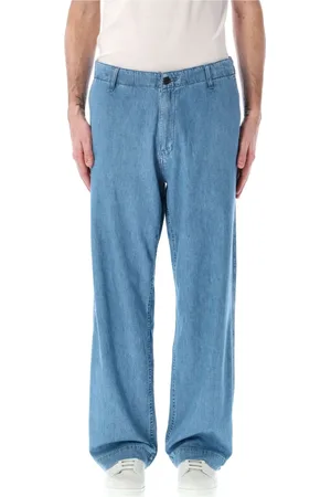 Emporio Armani Jeans, Herre, Blå, M, Bomuld, Denim Bukser Afslappet Pasform Bomuld