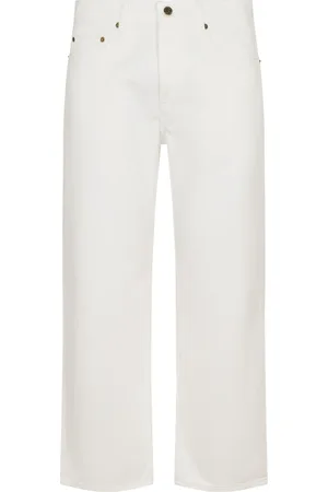 Golden Goose Jeans, Herre, Hvid, W30, Denim, Løs Skatefarvet Bull Denim Bukser
