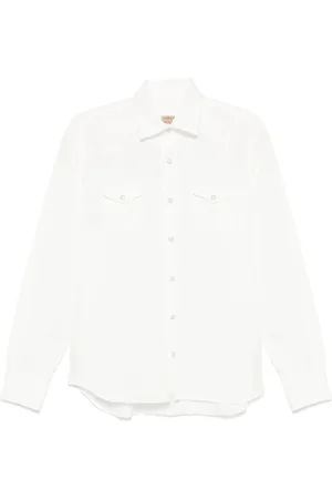 BARBA Skjorte, Herre, Hvid, 3XL, Hvid Skjorte med Lommer og Trykknapper