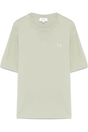 Maison Kitsuné Top, Dame, Grøn, 2XS, Sage Crew Neck T-shirt