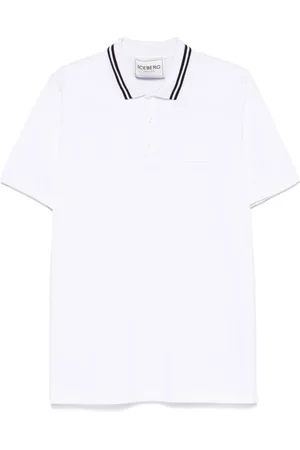 Iceberg Top, Herre, Hvid, M, Bomuld, Kortærmet Stribet Sweater