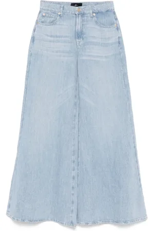 7 for all Mankind Jeans, Dame, Blå, W26, Denim, Lysblå Klassiske Fem Lomme Jeans