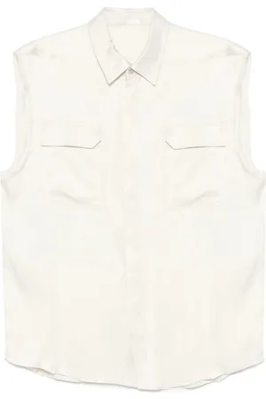 Rick Owens Skjorte, Herre, , M, Mandel Ærmeløs Bluse Skjorte