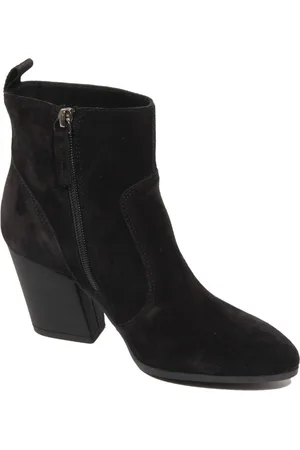 Hogan Sko, Dame, Sort, 36 EU, Suede, Suede ankelstøvler med lynlås
