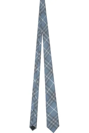 Burberry Tilbehør, Herre, Blå, ONE SIZE, Blå Tartan Wraparound Stil Mini Tag