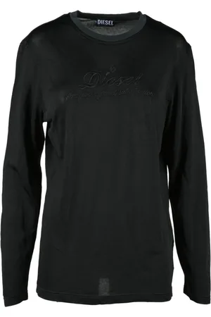 Diesel Top, Dame, Sort, L, Bomuld, Tshirt