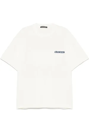 Cole Buxton Top, Herre, Hvid, XL, Hvid Logo Print Crew Neck T-shirt