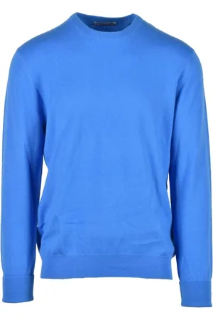 BALLANTYNE Strik, Herre, Blå, XL, Cashmere, Kashmir Strik Trøje