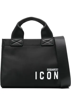 Dsquared2 Taske, Dame, Sort, ONE SIZE, Uld, Magnetisk lukning håndtaske