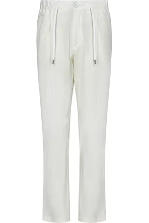 HERNO Bukser, Herre, Hvid, XL, Bomuld, Hvide Stretchbomuld Bukser Ss25