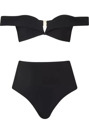 ZIMMERMANN Badetøj, Dame, Sort, S, Uld, Lexi Bikini med Åbne Skuldre