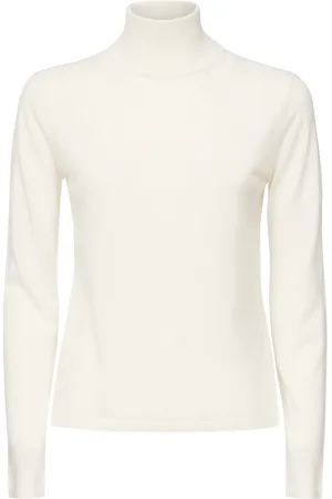 Max Mara Strik, Dame, Hvid, S, Hvid Sweater Patroni