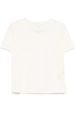 Majestic Top, Dame, Hvid, S, Ecru T-shirt med korte ærmer og sideslidser