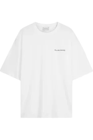 Filling pieces Top, Dame, Hvid, L, Bomuld, Hvid Boxy T-Shirt Minimalistisk Stil