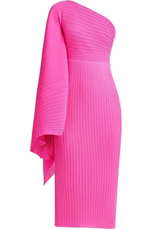 Solace Kjole, Dame, Lyserød, S, Uld, Ribstrikket One-Shoulder Kjole
