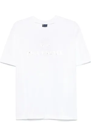 Paul & Shark Top, Herre, Hvid, 3XL, Hvid Hvidhaj Print Crew Neck T-shirt