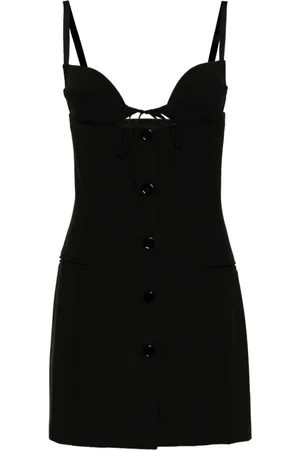 Nensi Dojaka Kjole, Dame, Sort, L, Sort Kjole med Sweetheart Neck og Cut-Out Detaljer