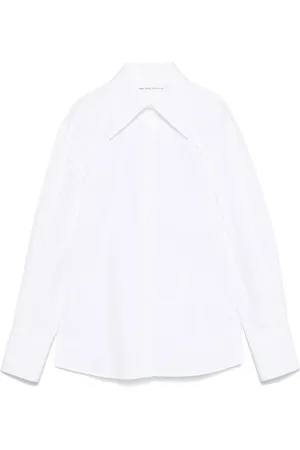 Mark Kenly Domino Tan Bluser & Skjorter, Dame, Hvid, S, Hvid Button-Up Skjorte med Dart Detaljer