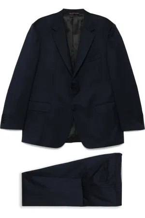 CANALI Jakkesæt, Herre, Blå, 5XL, Blå Oxford Jakkesæt med Frontknapper